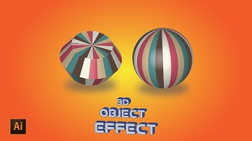 Object 3D Effect Using 3D Revolve tool | Illustrator Beginner Tutorials
