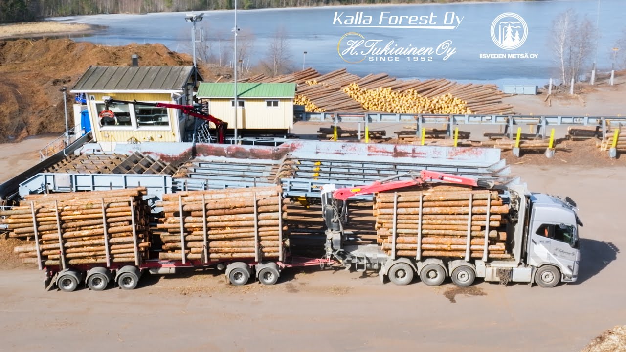 Tukkikuorma 101-vuotiaalle sahalle - Vuosi puunkuljetuksen matkassa