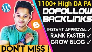How To Create High DA PA DoFollow BACKLINKS in 2021 | 1100+ High Da Pa Websites Link Easily 🔥🔥