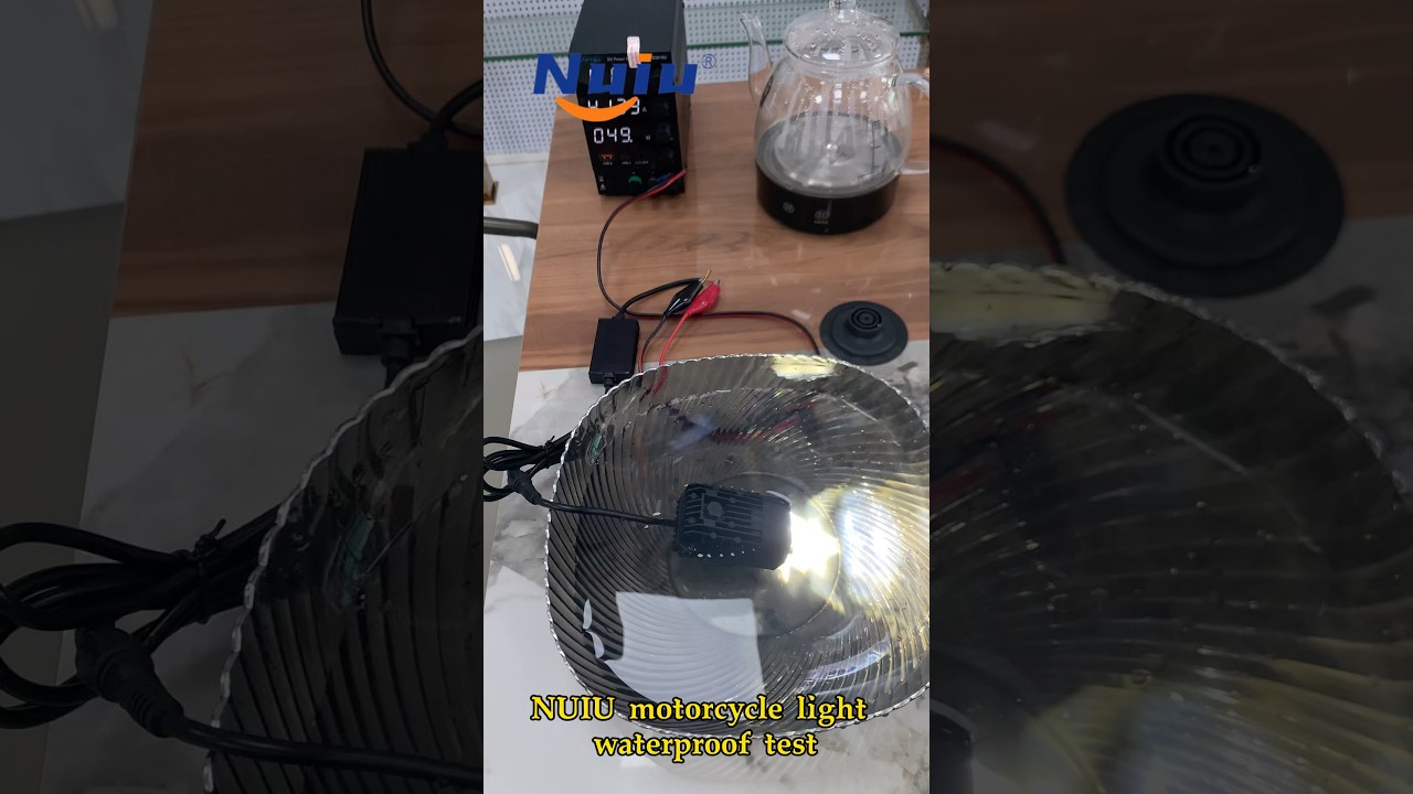Motorcycle light waterproof test