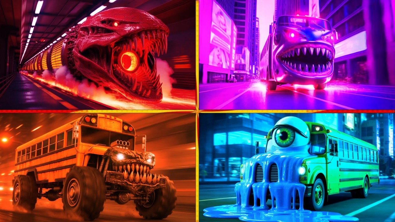 EPIC TILES HOP BATTLE - TRAIN EATER - SCHOOL BUS #165