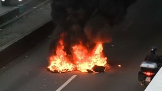 Taxistas protestam na França