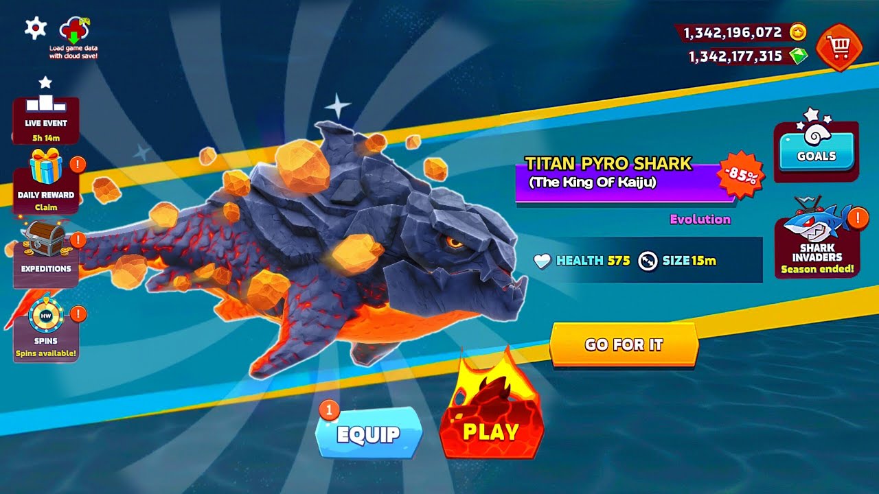 GIANT PYRO SHARK (SPECIAL SHARK) UNLOCKED AND KILL ALL SHARK - BIG SHARK | HUNGRY SHARK EVOLUTION