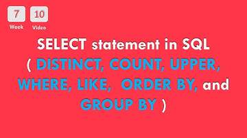 [7-10] CS50x In Arabic - SELECT statement in SQL "DISTINCT, COUNT, WHERE, LIKE,  ORDER BY, GROUP BY"
