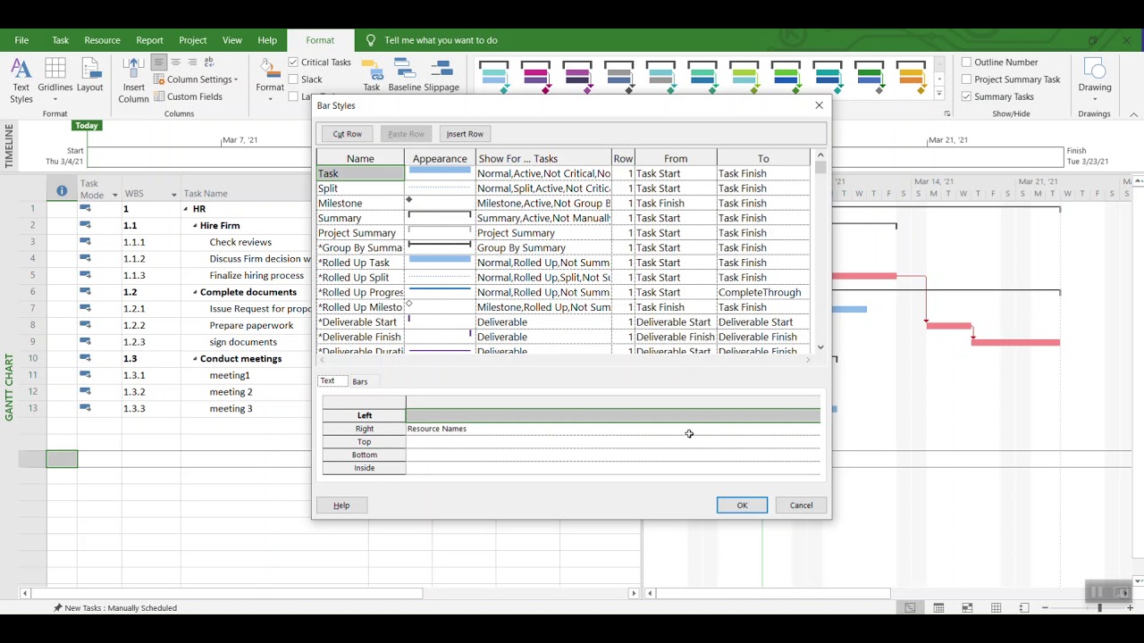 MS Project Critical Path on Gantt Chart with Duration YouTube