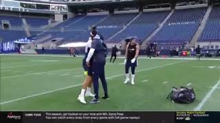 New England Patriots Cam Newton Reunites with Greg Olsen Profile