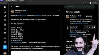 Speedrun of financial projections for samslist (4 minutes flat)