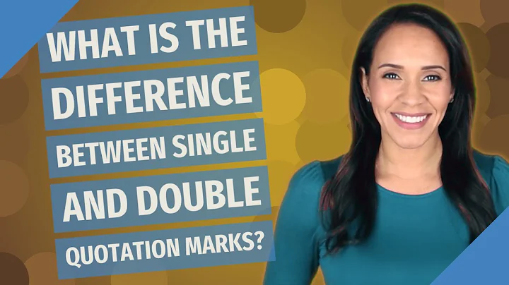 What is the difference between single and double quotation marks?