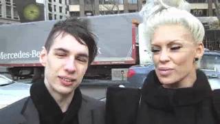 bridget blonde and james mills hit fashion week in NYC