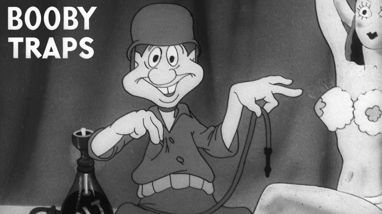Private Snafu: Booby Traps 1944 Warner Bros World War II Cartoon Short Film