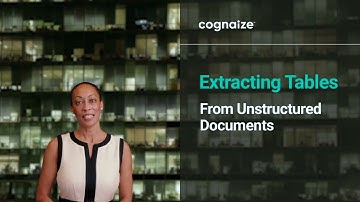Extract Tables From Unstructured Documents