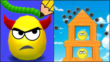 Draw to Smash VS Save the Ball: Brain Puzzle - All Levels SpeedRun ep 1