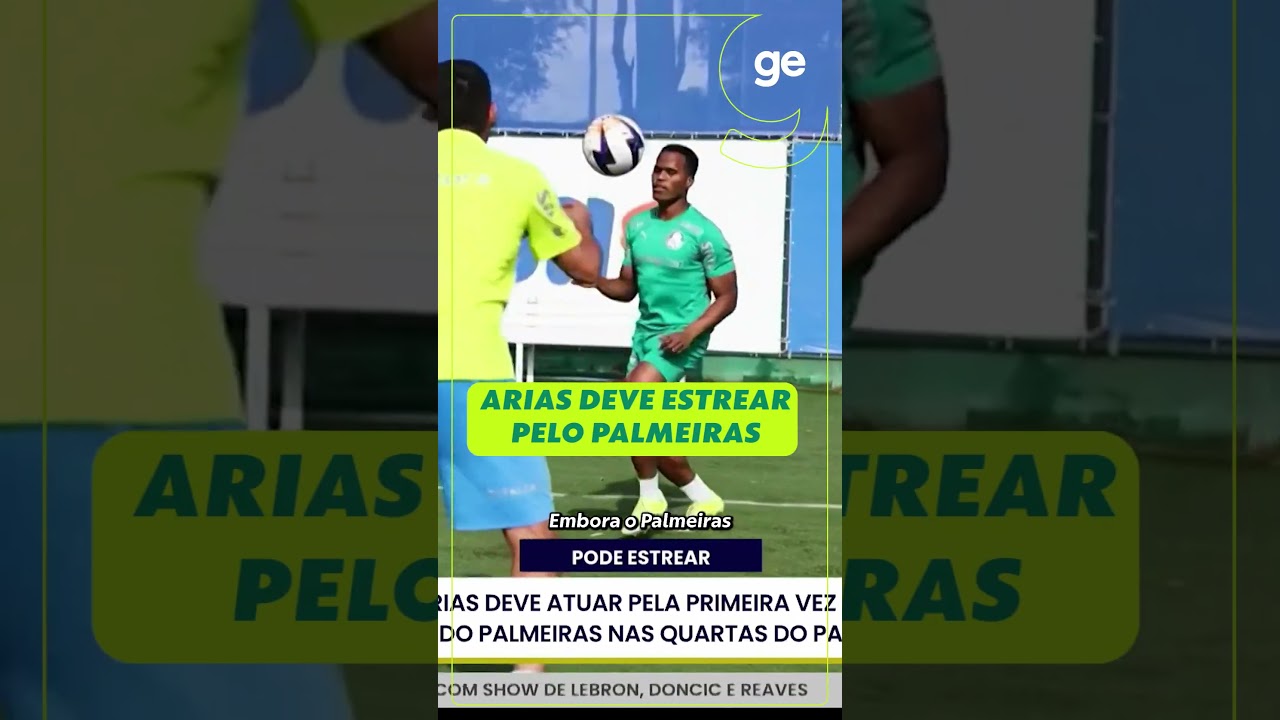 ARIAS TREINA COM O PALMEIRAS E DEVE ESTREAR NO PAULISTÃO | #shorts | ge.globo