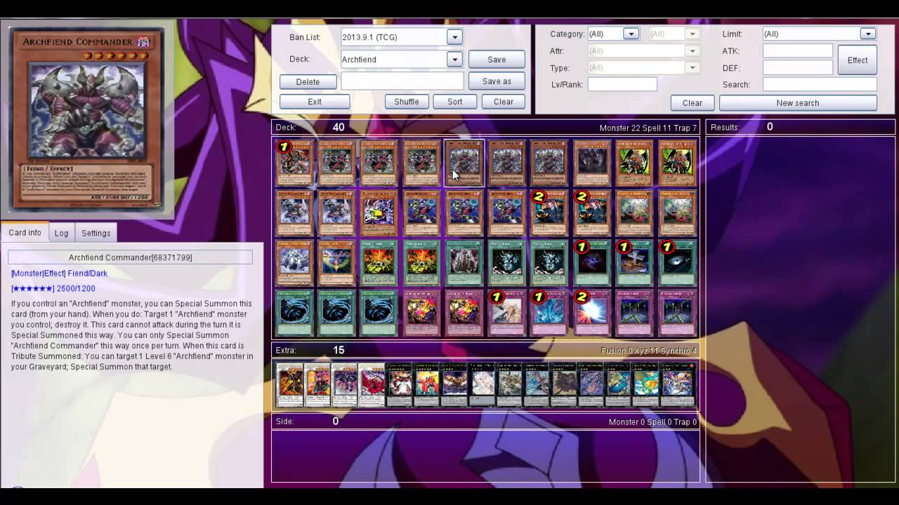 Archfiend deck profile