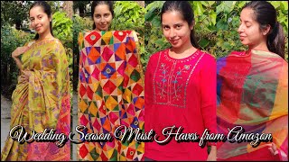 #amazon #phulkari #amazonsaree  Wedding & Festive Season Must Haves Clothing from Amazon screenshot 4