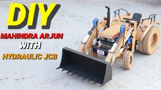 How To Make RC Mahindra Arjun Hydraulic Tractor Jcb From Cardboard & Mdf Board And Homemade ll DIY