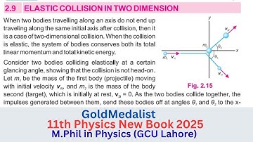 11Th Class Physics PCTB | Elastic Collision in One And two dimension | Unit 2 Force & Motion