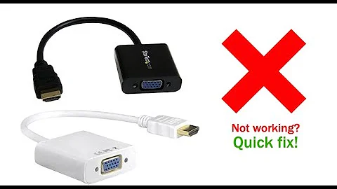 HDMI to VGA Adapter not working!
