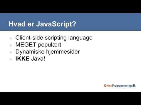 Lær JavaScript #1 | Introduktion til JavaScript programmering
