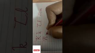 English Alphabet A to Q in Cursive Writing | Capital and Small Letters Practice#shortsvideo