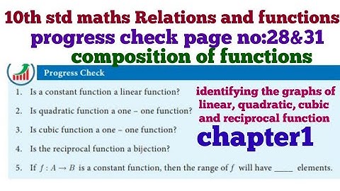 10th std maths Relations and functions/composition of functions/progress check chapter1