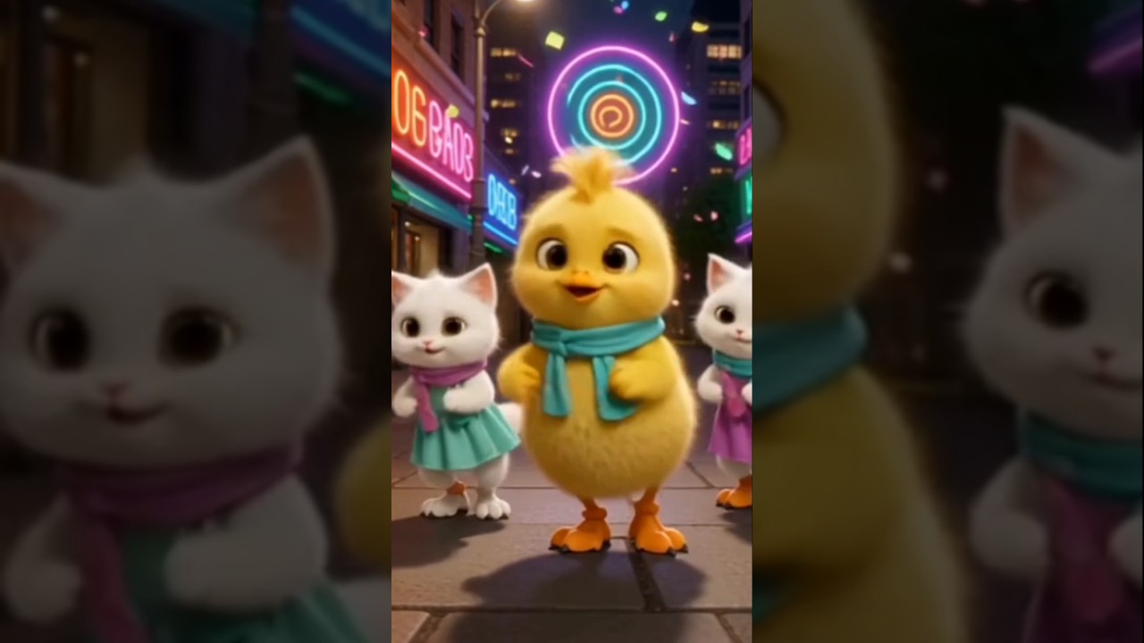 chick and kitten funny video 