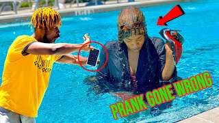 ANGRY BOYFRIEND THROWS IPHONE X IN THE POOL!!! 😳😂 PRANK GONE VERY WRONG!!! (REVENGE PRANK)