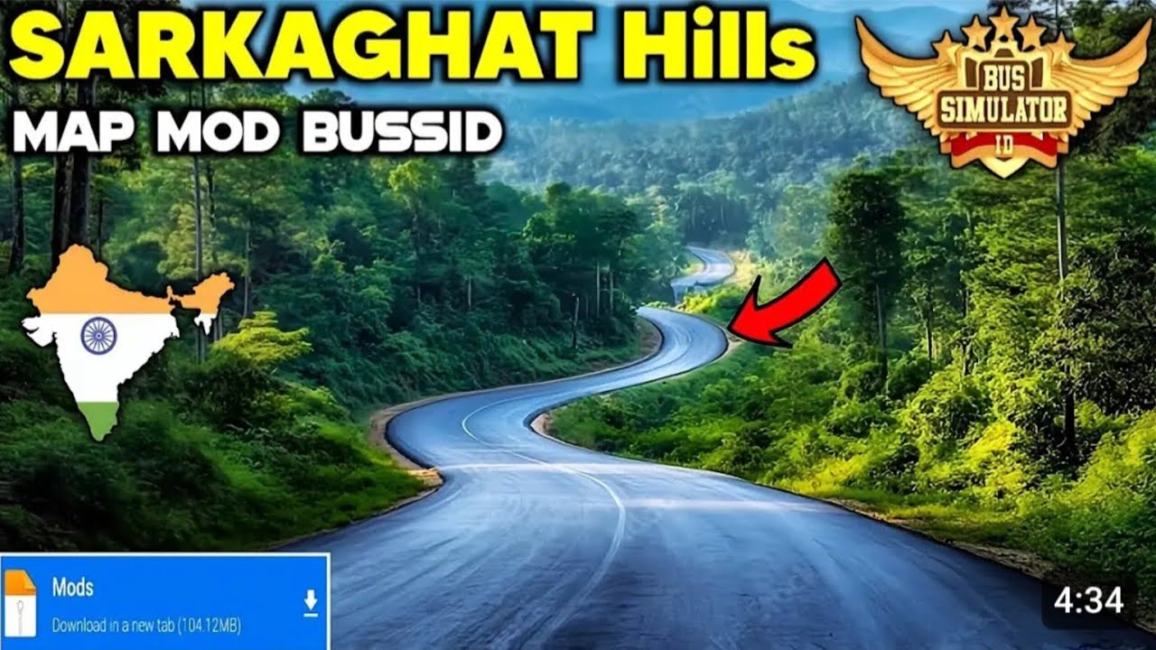 Map Mod Bussid 4.3 - New Sarkaghat Road Map Mod For Bus simulator Indonesia ✅