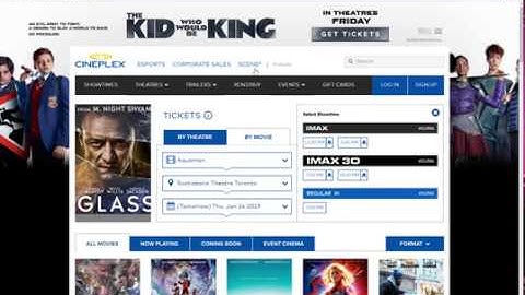 Cineplex Usability Test - Participant 1 - Task 1