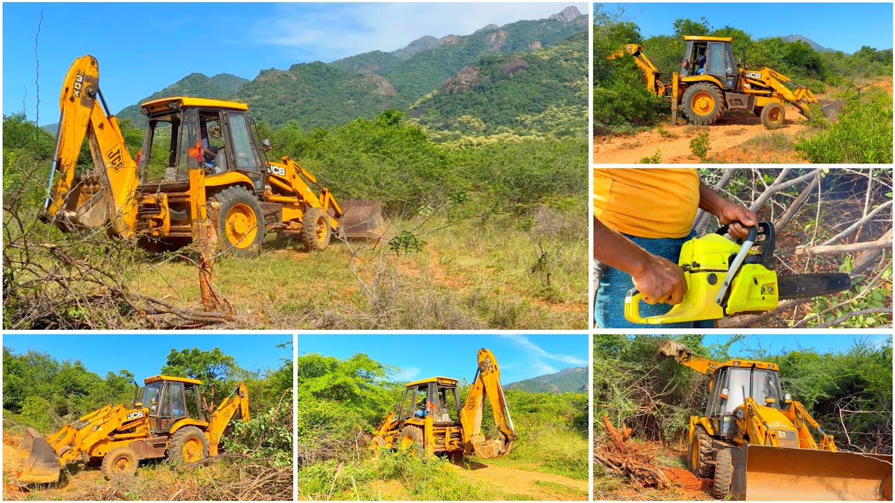 JCB Backhoe Loader Clearing Jungle Area | Extreme Machine Work 