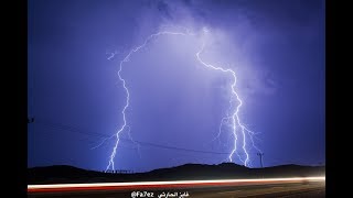 عاصفة قيا بني الحارث جنوب الطائف 25 ذوالقعده 1438.. 2017/8/17