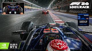 Max Verstappen's Red Bull Racing RB22 - 2026 Singapore GP 100% Race | F1 26 Steering Wheel Gameplay screenshot 4