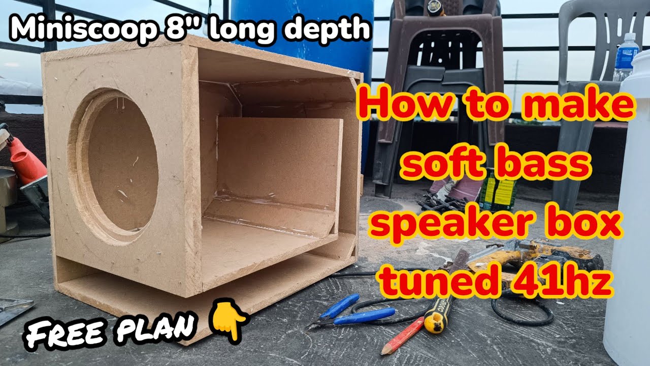 Paano gumawa ng mini scoop 8 inch soft bass na 41hz tuned
