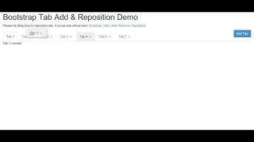 Bootstrap Tabs: Add, Remove, Reposition