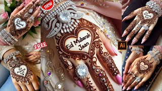 Eid Mubarak Mehndi Wala AI Photo Editing|Eid Mubarak AI Photo kaise banaye|Bing AI screenshot 4