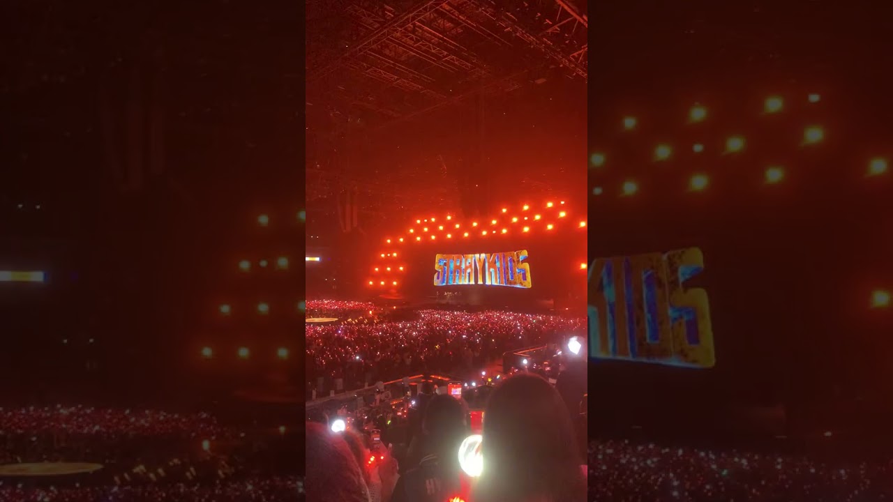 Stray Kids performing at Le Gala Des Pieces Jaunes. 