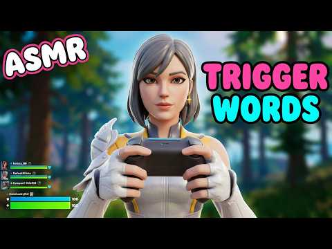 ASMR Gaming 🍀 Fortnite Elowen Skin Whispering Trigger Words + Controller Sounds 🎧