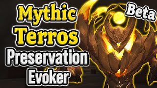 BETA Preservation Evoker Mythic Terros Gameplay | Dragonflight Beta Raid Testing