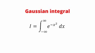 Gaussian integral #shorts
