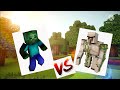 Playing Minecraft First Time And What I found 😦 | Iron golum vs zombie
