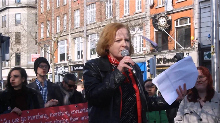Ruth Coppinger TD speaking at rally for International Women's Day