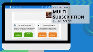 How to create a Multisubscription plan | MagLoft's Universal App screenshot 4