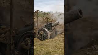 British 8-Inch Howitzer Unleashing Fire at the Somme ⚔️ | WWI Short #shorts