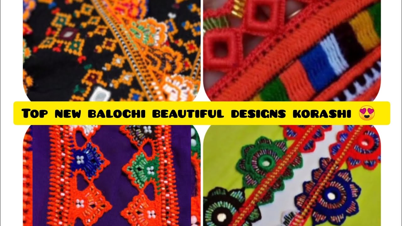 Top new balochi beautiful designs korashi 😍 #balochidoch #newdress #viralvideo