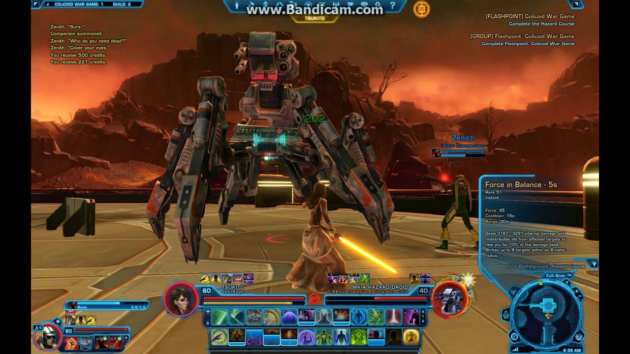 Swtor Jedi Consular MK4 Hazard Droid Colicoid War Game YouTube