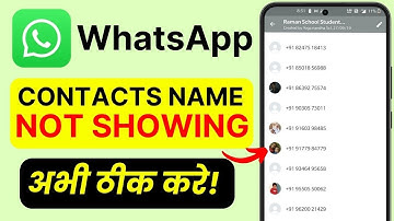 WhatsApp Number Showing But Not Name Fix | WhatsApp Contact Name Not Showing | Saved Contact Problem
