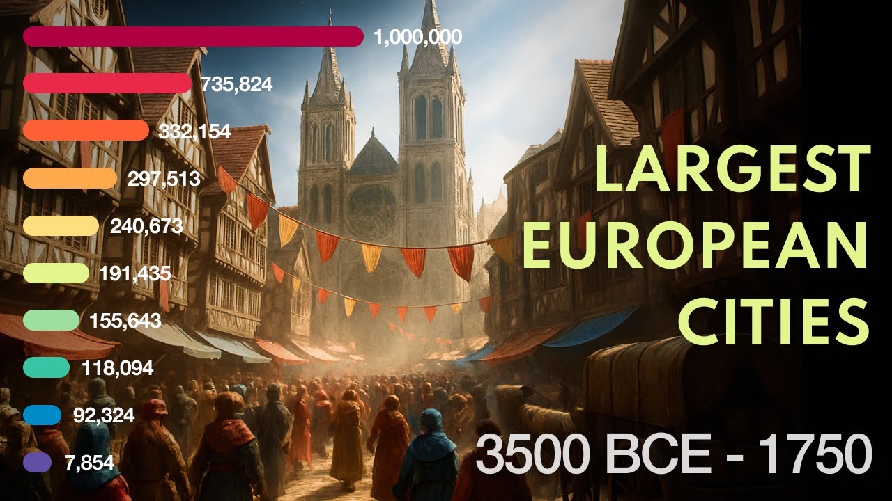 5,000 Years of European Cities — Animated Bar Chart Race Timeline