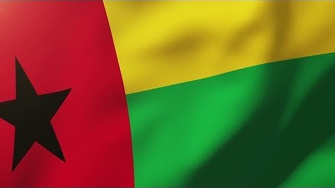 4K Guinea-Bissau flag waving in the wind. Looping sun rises style. Animation loop Stock video