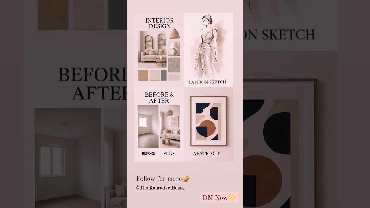 Where design meets feeling 🎨✨From heritage-inspired interiors to fashion sketches_ abstracts🌸