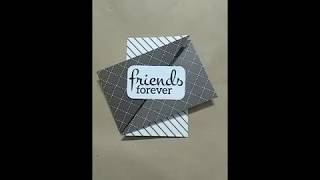 Friends Forever - Diagonal fold card